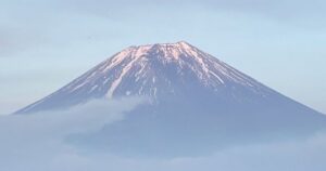 国葬会場設営モチーフの富士山