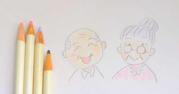 おじいちゃんとおばあちゃんの絵